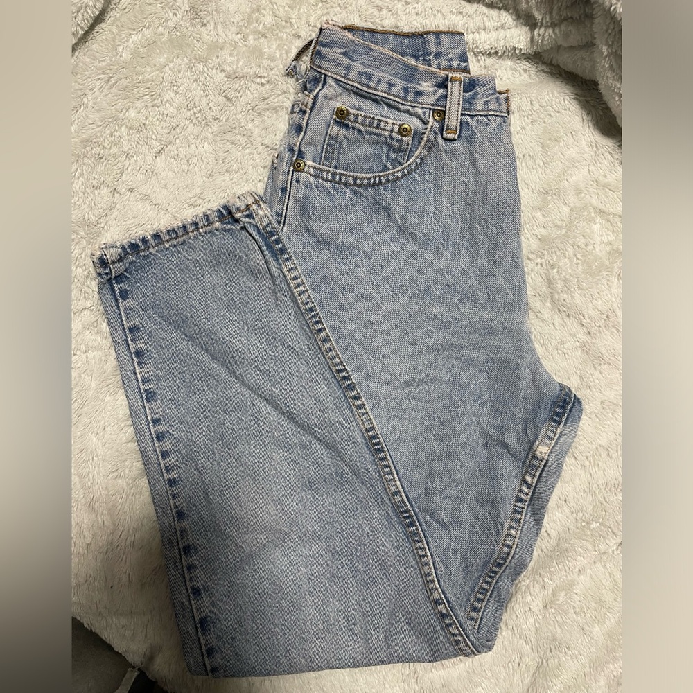 Eddie Bauer 5 Pocket High Rise 100% Cotton Medium Wash Jeans - Picture 2 of 15